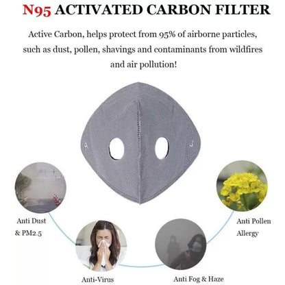 💕Hot sale 49% OFF💖Reusable Carbon Filter Dust Mask – Built for Active Lifestyles