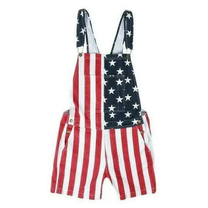 🔥Last Day Sale 49%🔥American Flag Unisex Overalls Shorts