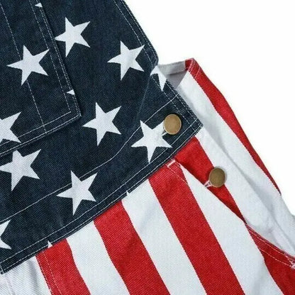 🔥Last Day Sale 49%🔥American Flag Unisex Overalls Shorts