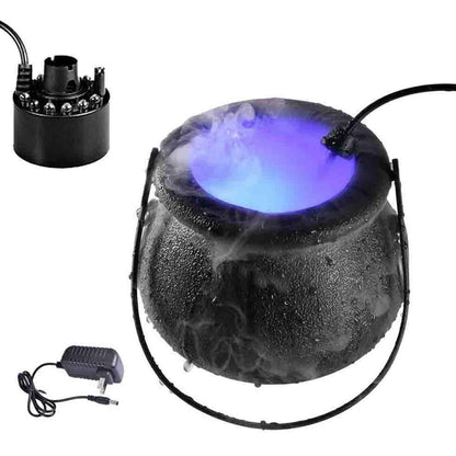 🧙‍♀️ Halloween Witch Cauldron Mist Maker | Bubbling Fog & Color-Changing LED Lights