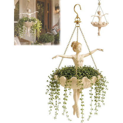 Ballet Dancer Hanging Planter – Elegant Garden Art for Your Favorite Plants 🩰🌿