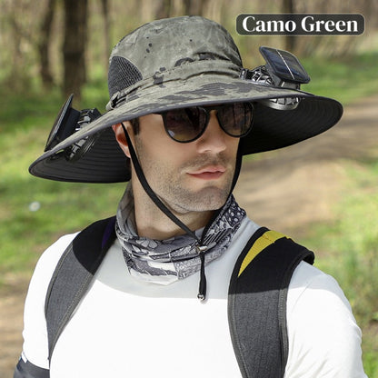 Pro Series Solar Cooling Hat | Full-Coverage UV Shield for All-Day Outdoor Comfort-Solar-Powered Cooling Hat