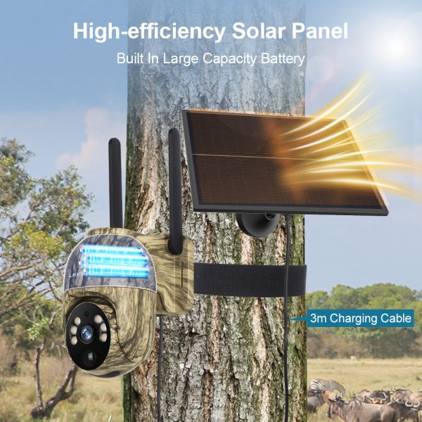 🎥New Arrival 49% OFF!⚡4MP Solar PTZ Camera-355° Pan & Tilt, Eliminates Blind Spots
