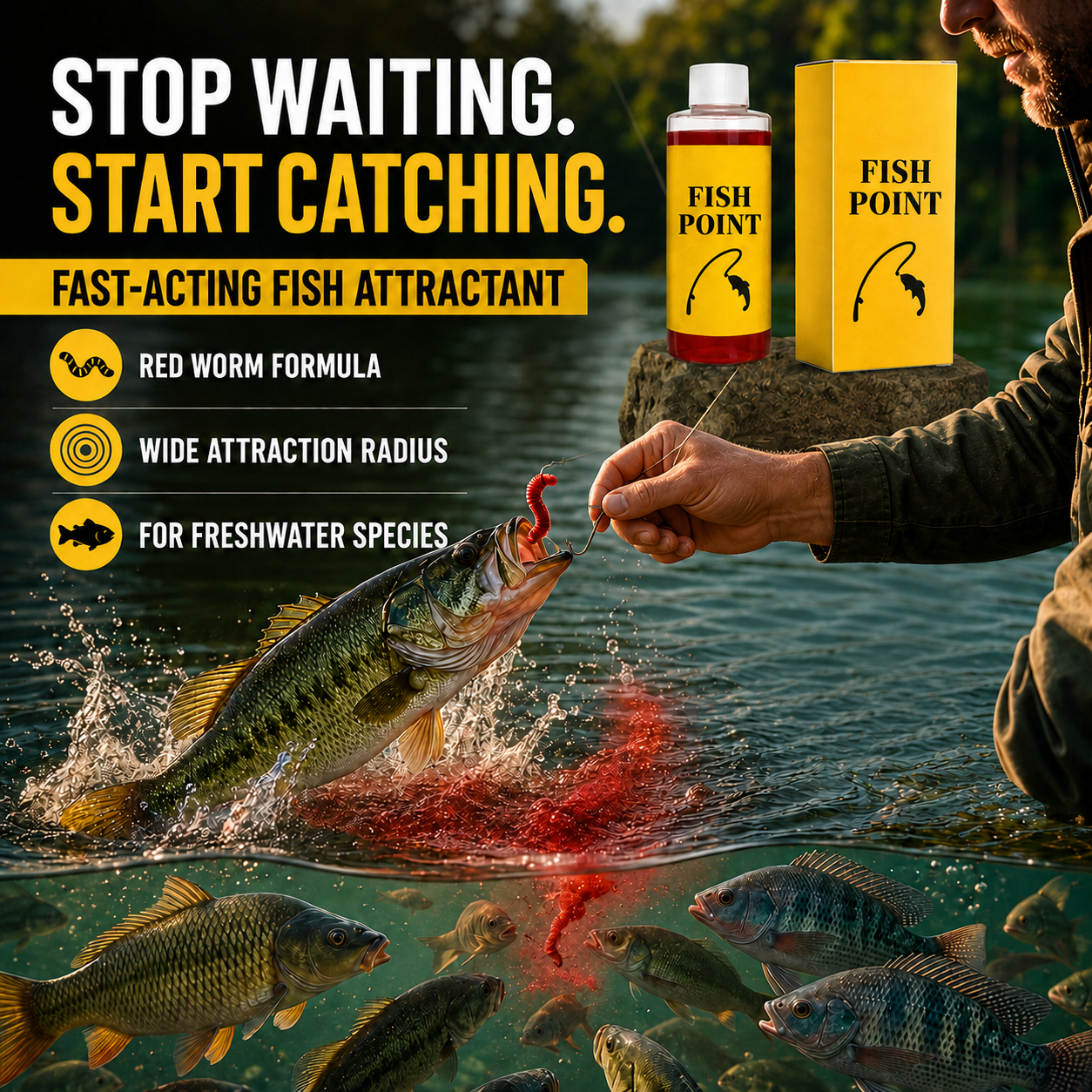 🔥🐠 Powerful Fish Attractant – Trigger Aggressive Bites Fast💣