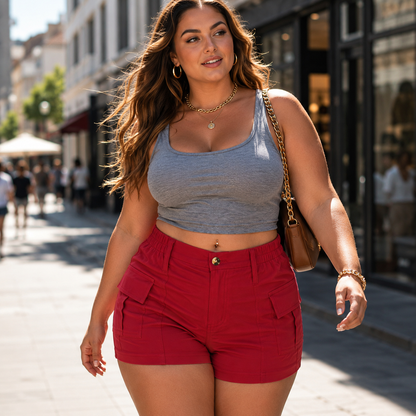 💃50% OFF TODAY🔥 Curvy-Hugging Cargo Shorts You'll Live In