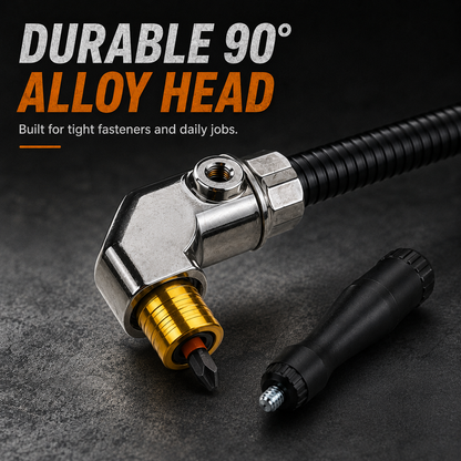 🔥 50% OFF TODAY⚙️ Flexible 90° Right Angle Drill Adapter Extension 31.5 cm 12.4 in