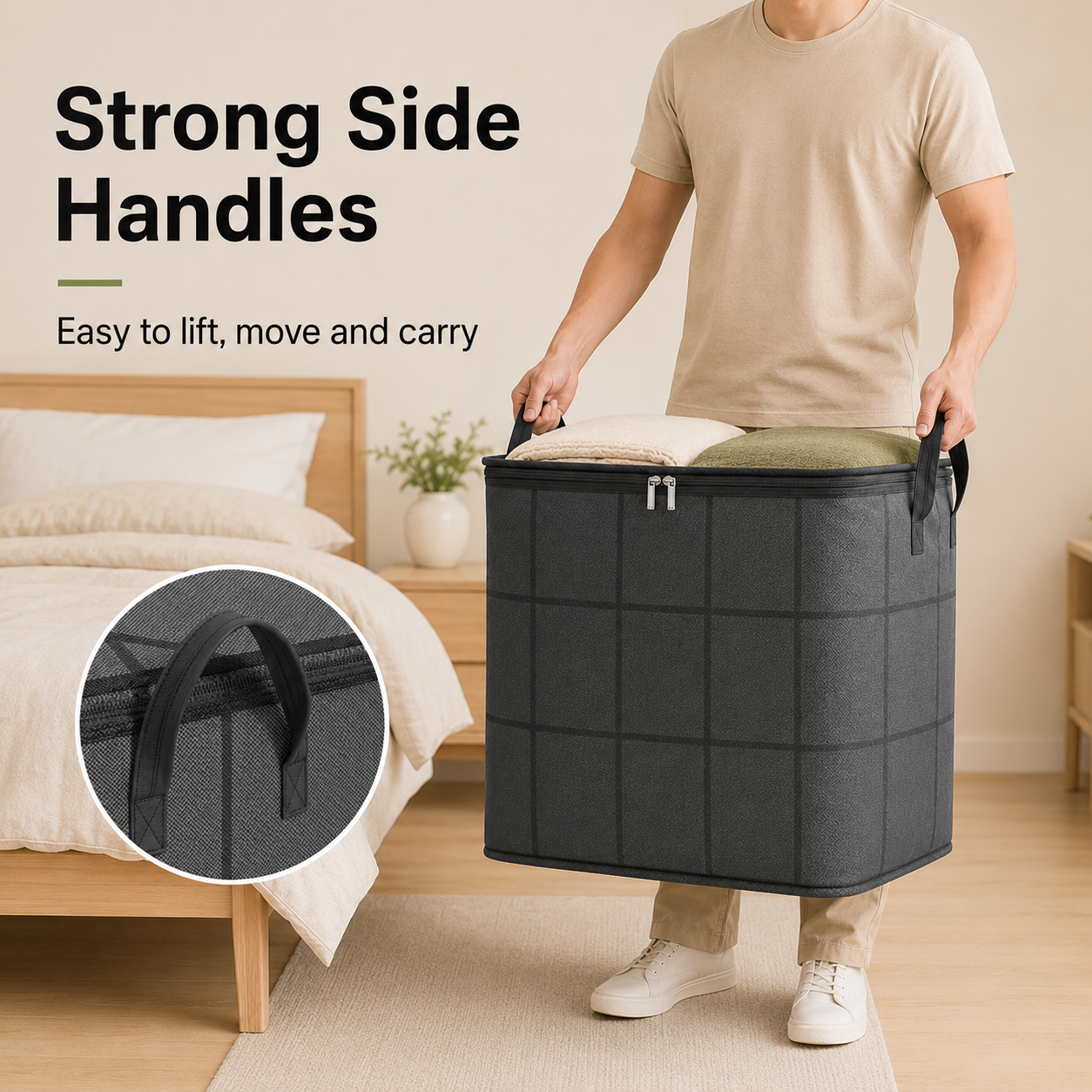 📦Large Foldable Clothes & Bedding Storage Bin