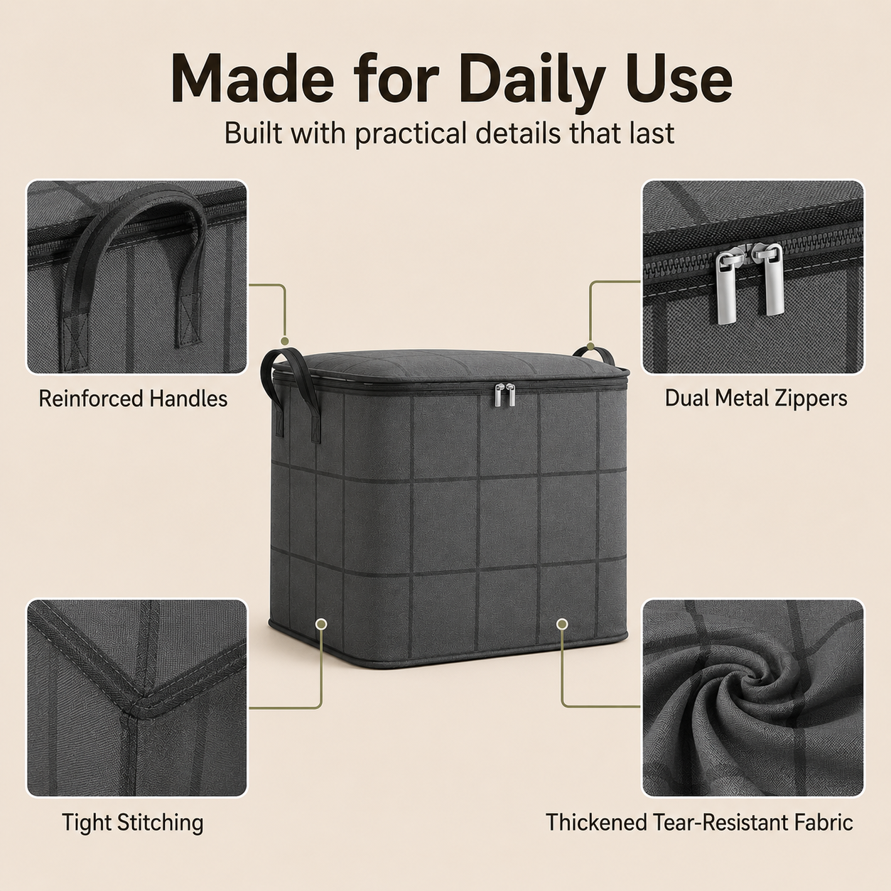 📦Large Foldable Clothes & Bedding Storage Bin