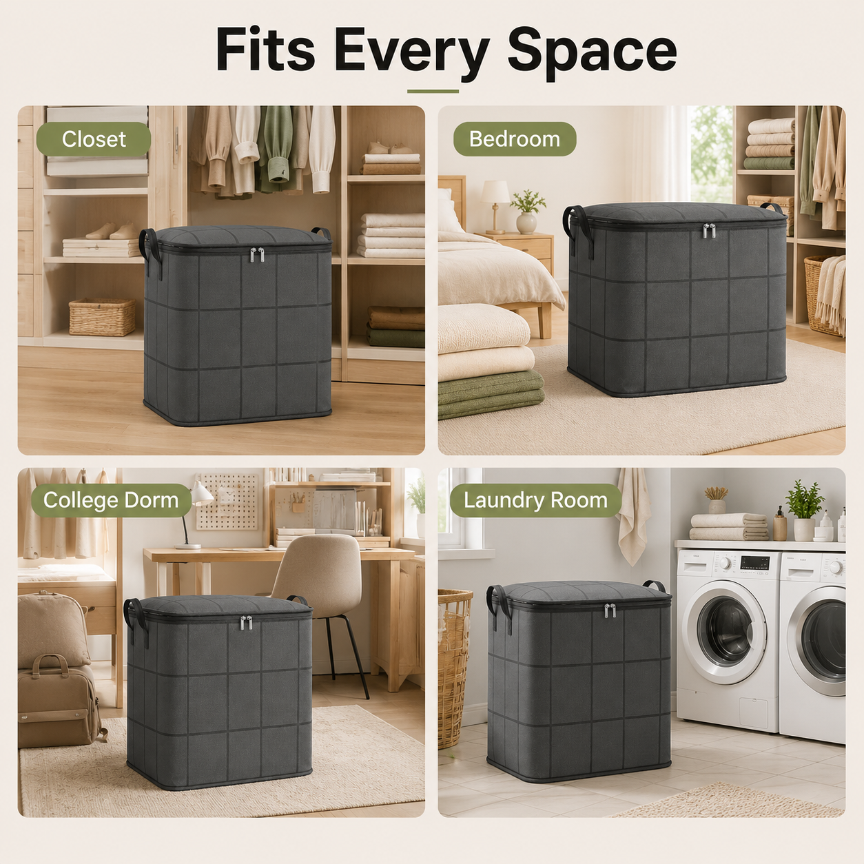 📦Large Foldable Clothes & Bedding Storage Bin