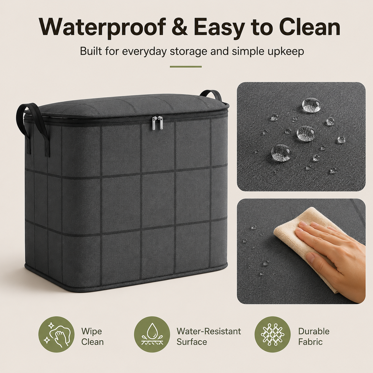 📦Large Foldable Clothes & Bedding Storage Bin