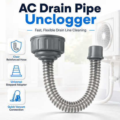 AC Drain Line Cleaner Wet Vacuum Hose Adapter