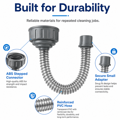 AC Drain Line Cleaner Wet Vacuum Hose Adapter