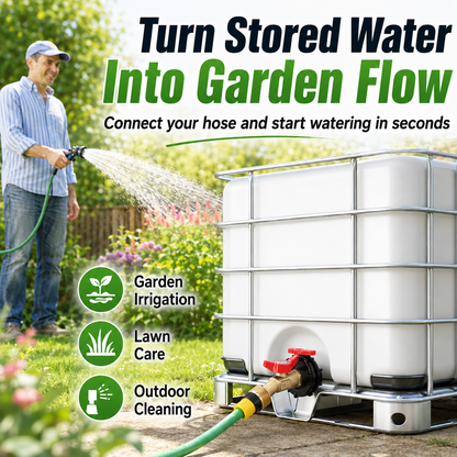 IBC Tote Adapter Kit With Brass Garden Hose Valve