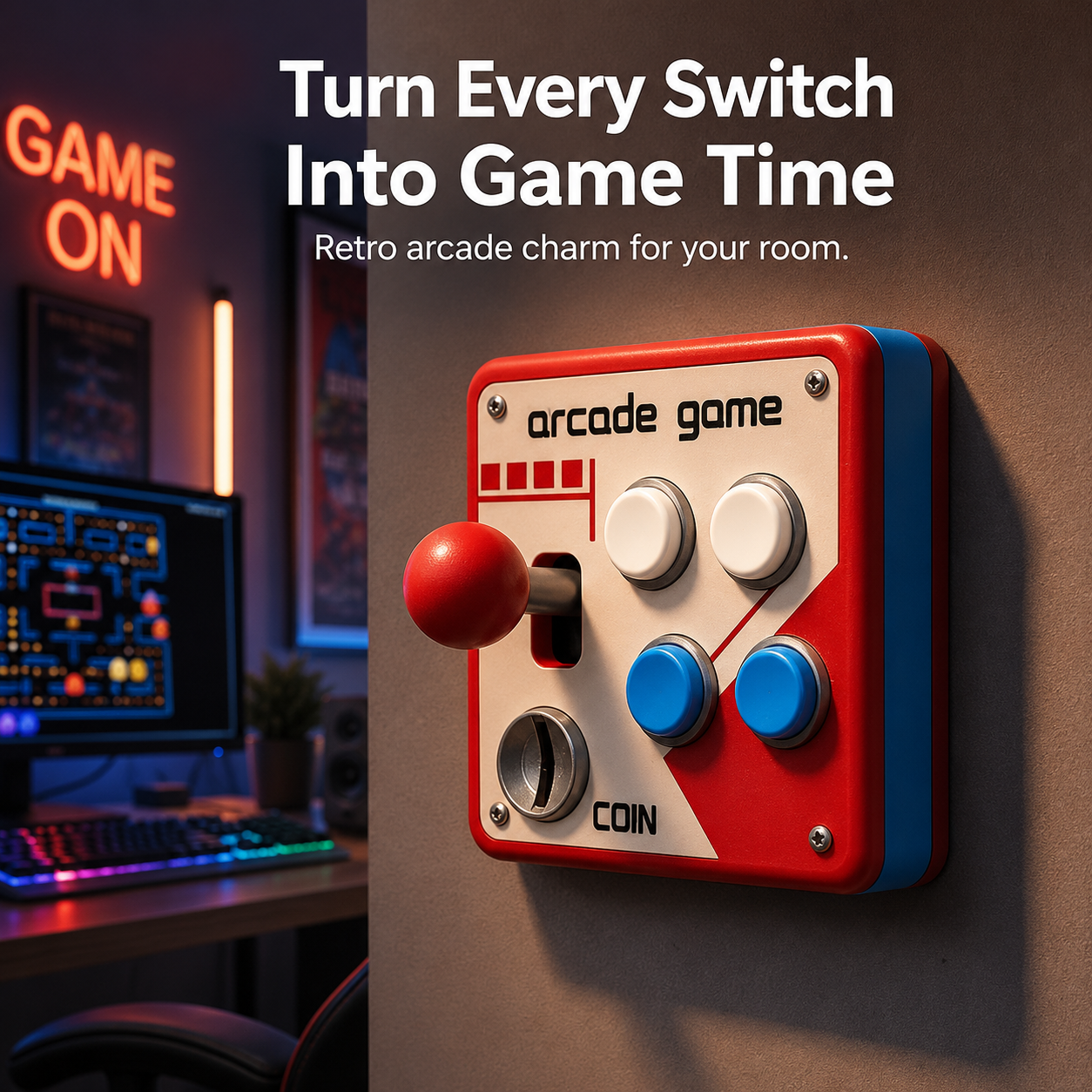 Arcade Game Retro Joystick Light Switch&nbsp;