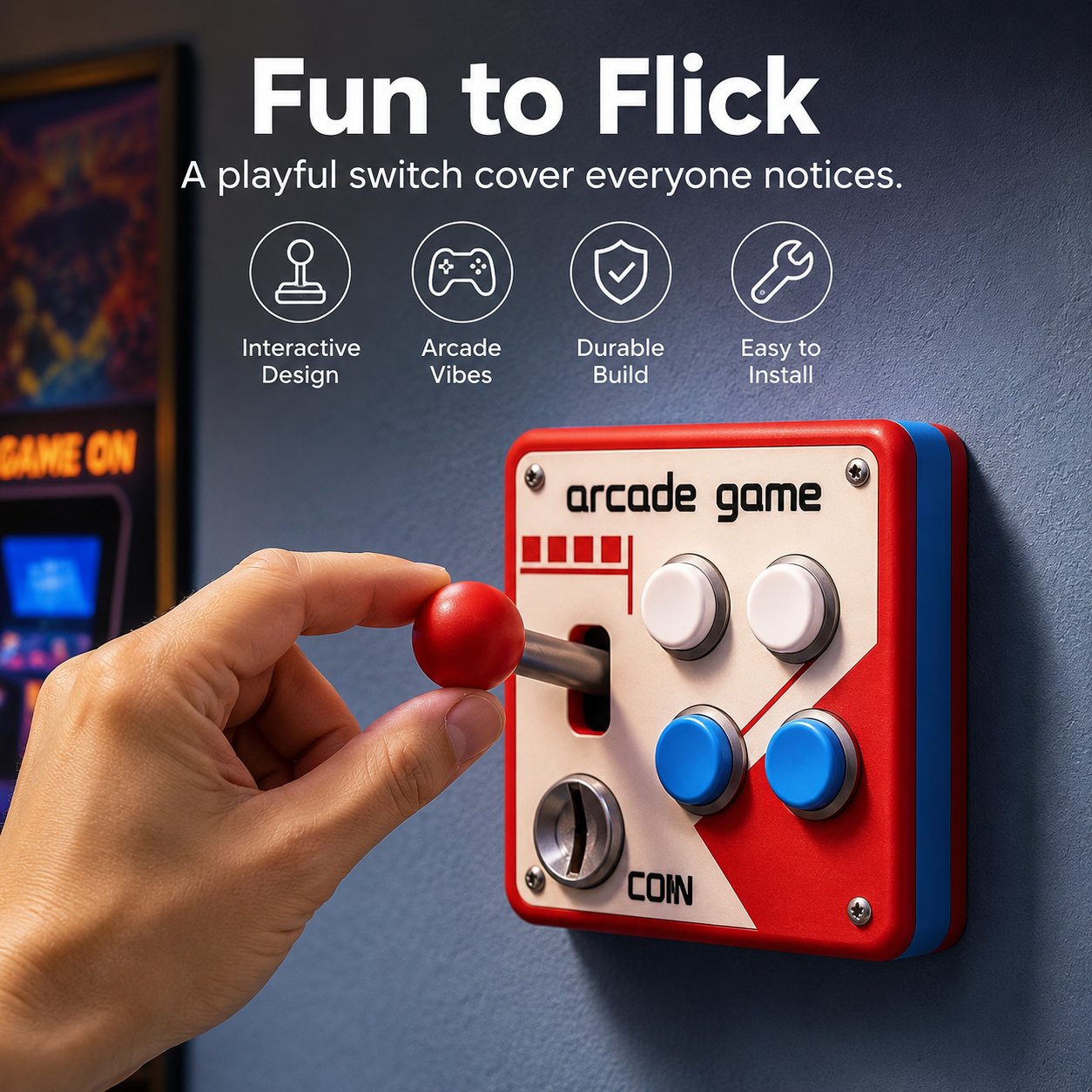 Arcade Game Retro Joystick Light Switch&nbsp;
