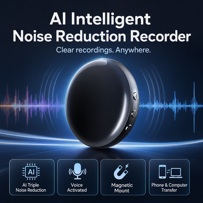 🎙️Magnetic AI Noise Reduction Digital Voice Recorder