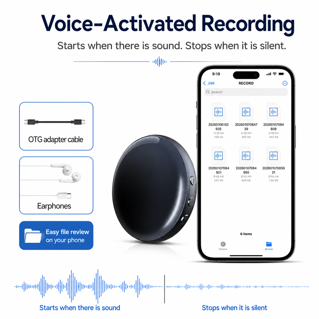 🎙️Magnetic AI Noise Reduction Digital Voice Recorder