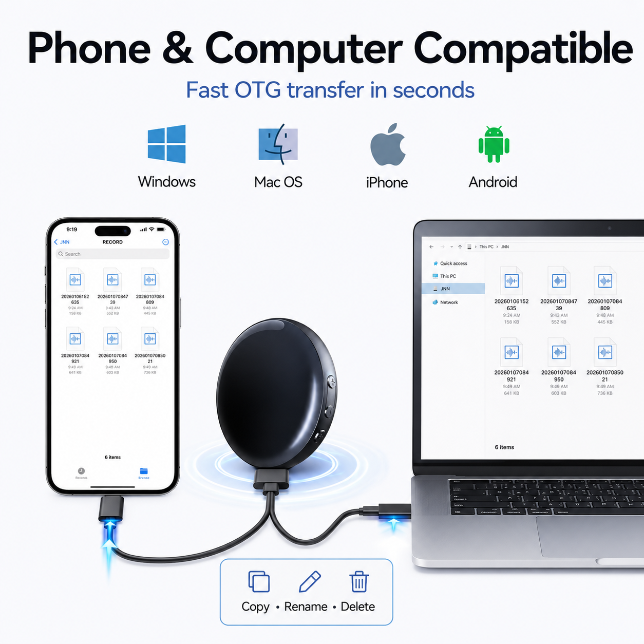 🎙️Magnetic AI Noise Reduction Digital Voice Recorder