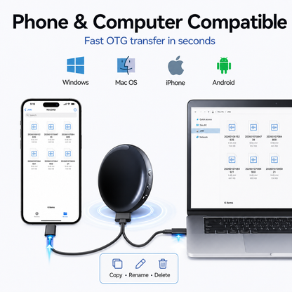 🎙️Magnetic AI Noise Reduction Digital Voice Recorder