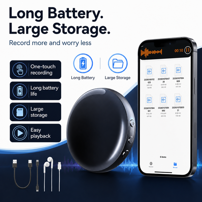 🎙️Magnetic AI Noise Reduction Digital Voice Recorder