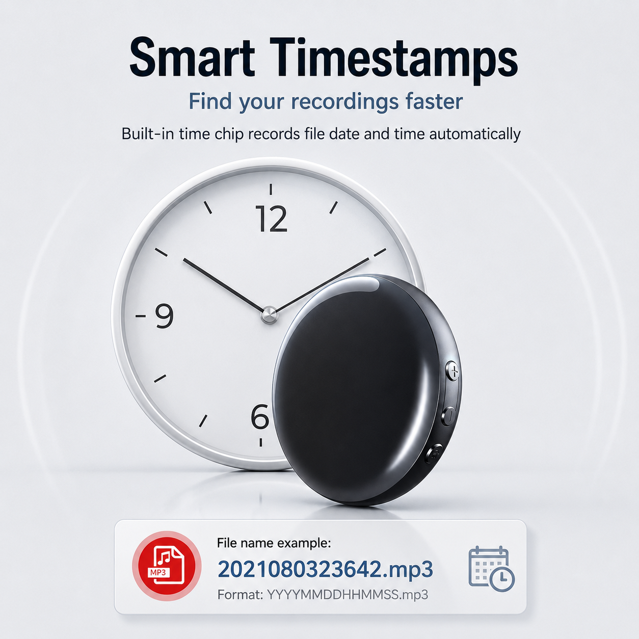 🎙️Magnetic AI Noise Reduction Digital Voice Recorder