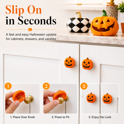 🎃Jack-O'-Lantern Pumpkin Cabinet Knob Covers&nbsp;