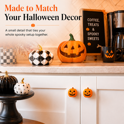 🎃Jack-O'-Lantern Pumpkin Cabinet Knob Covers&nbsp;