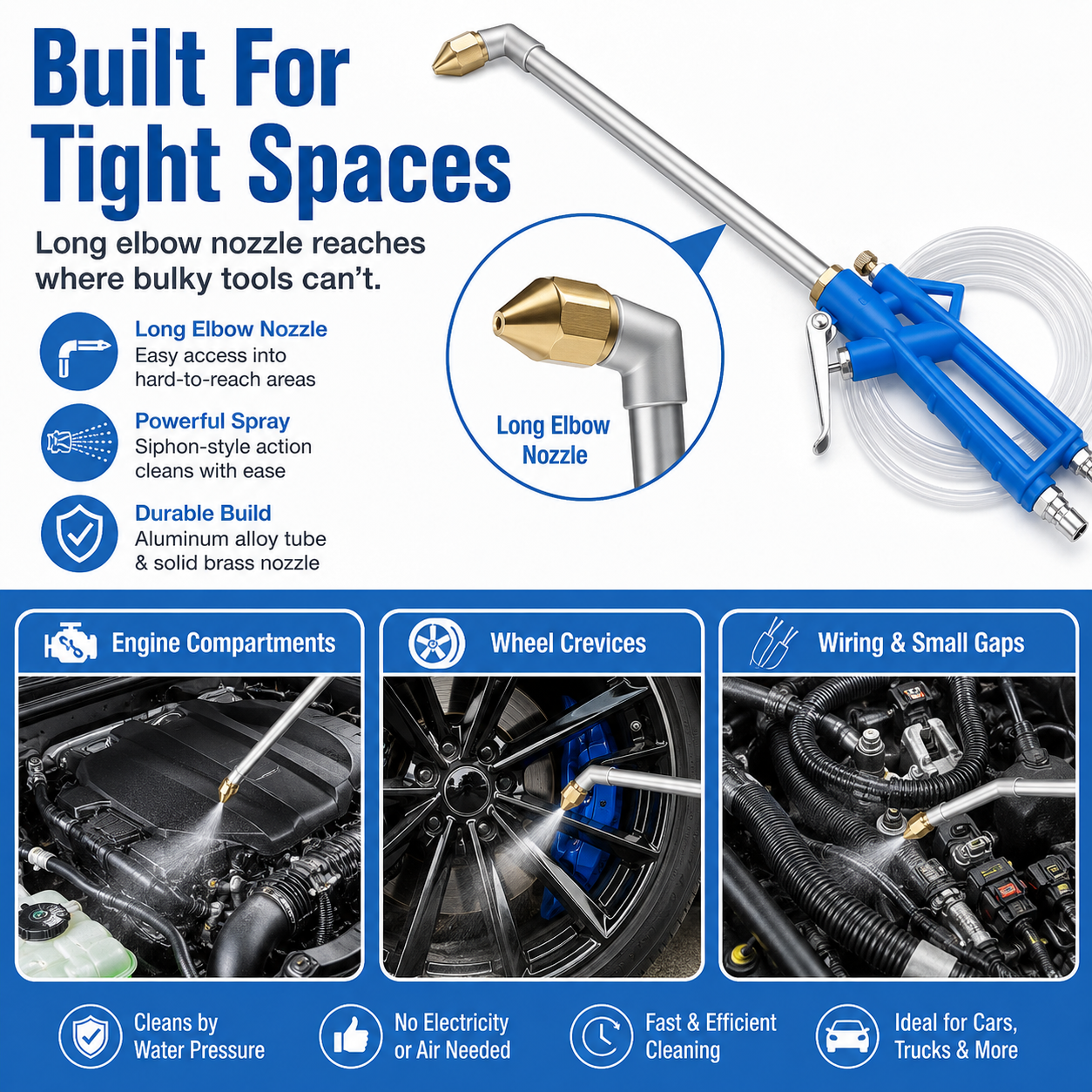 💨 Heavy-Duty Pneumatic Air Blow Gun – Blast Dust & Debris from Engines, Tools & Tight Spaces