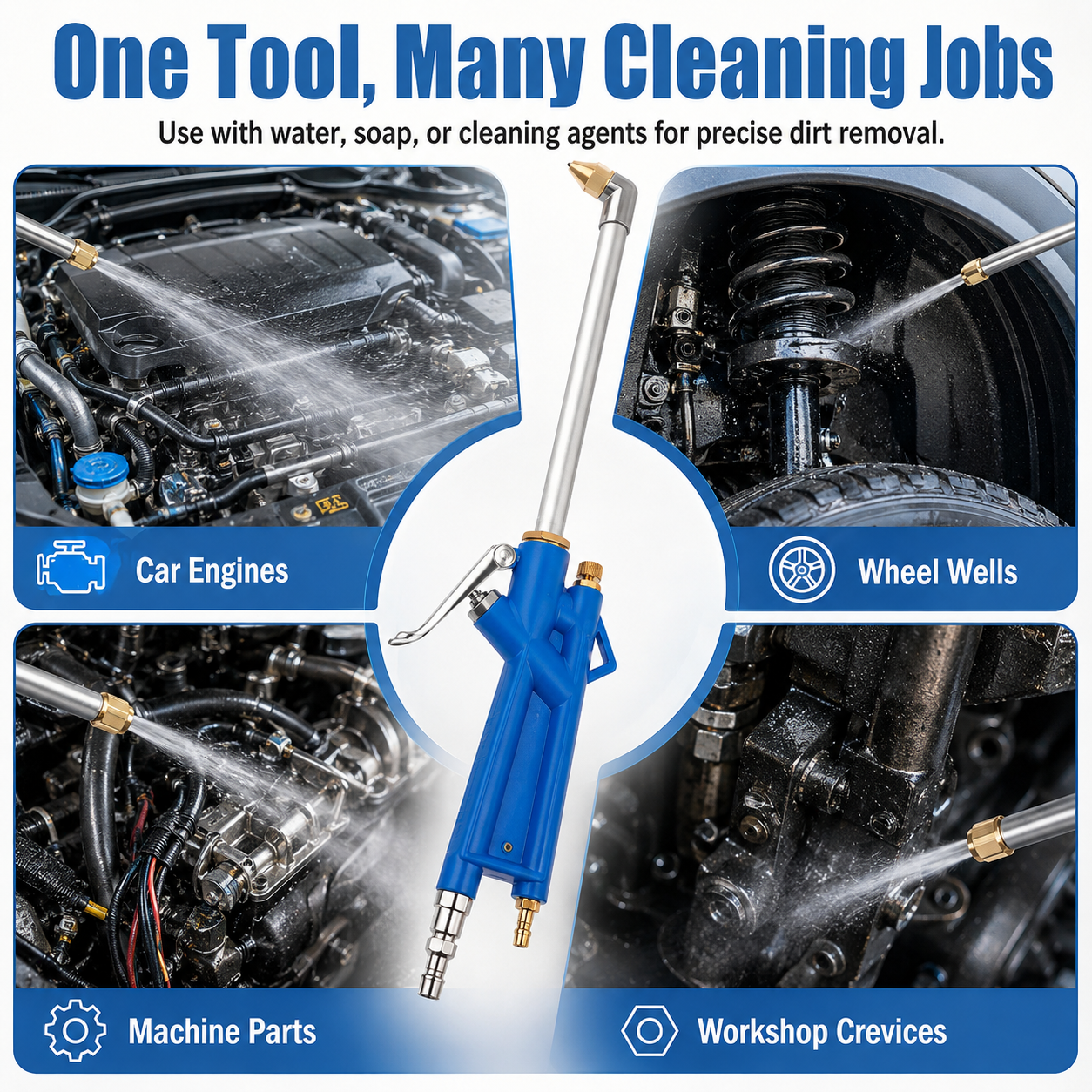 💨 Heavy-Duty Pneumatic Air Blow Gun – Blast Dust & Debris from Engines, Tools & Tight Spaces