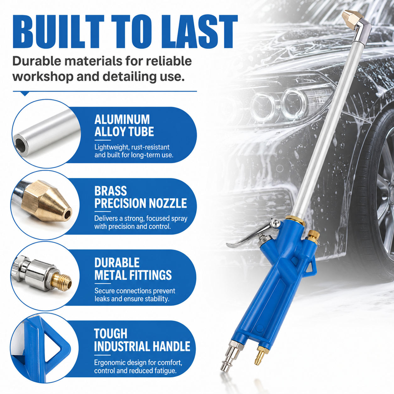 💨 Heavy-Duty Pneumatic Air Blow Gun – Blast Dust & Debris from Engines, Tools & Tight Spaces