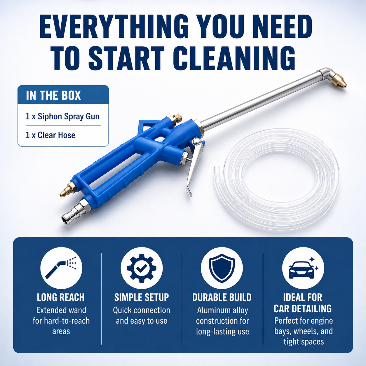 💨 Heavy-Duty Pneumatic Air Blow Gun – Blast Dust & Debris from Engines, Tools & Tight Spaces