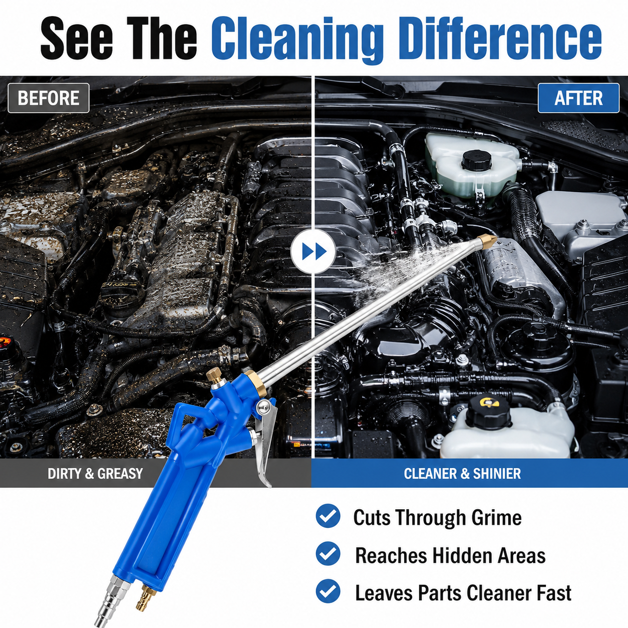 💨 Heavy-Duty Pneumatic Air Blow Gun – Blast Dust & Debris from Engines, Tools & Tight Spaces