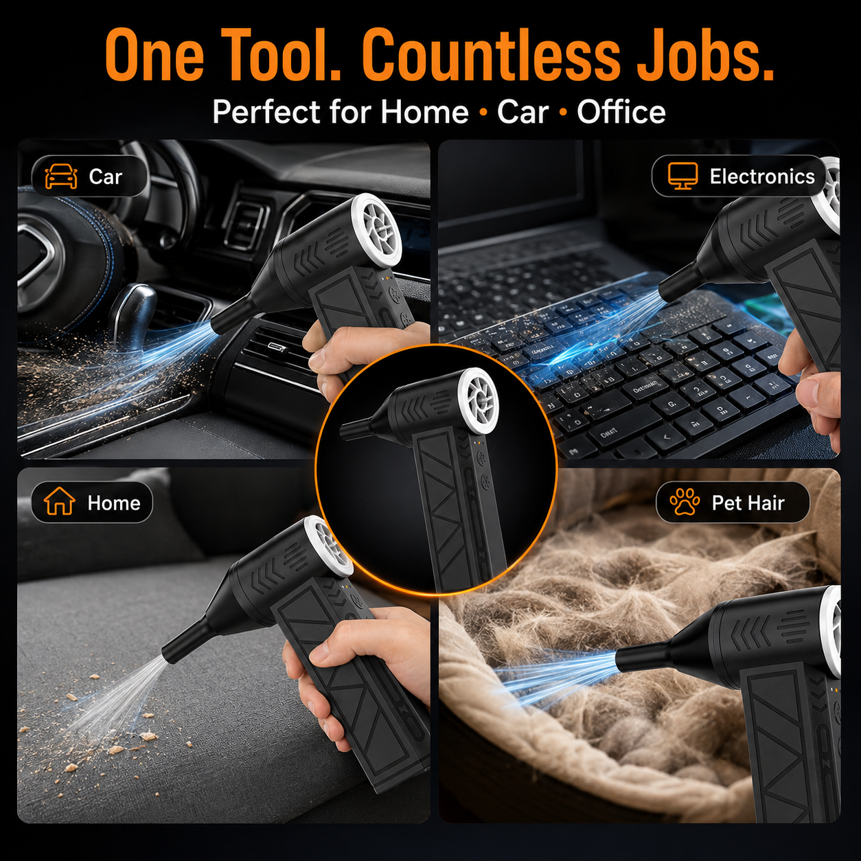 💨2-in-1 Cordless Air Duster & Vacuum 130,000RPM
