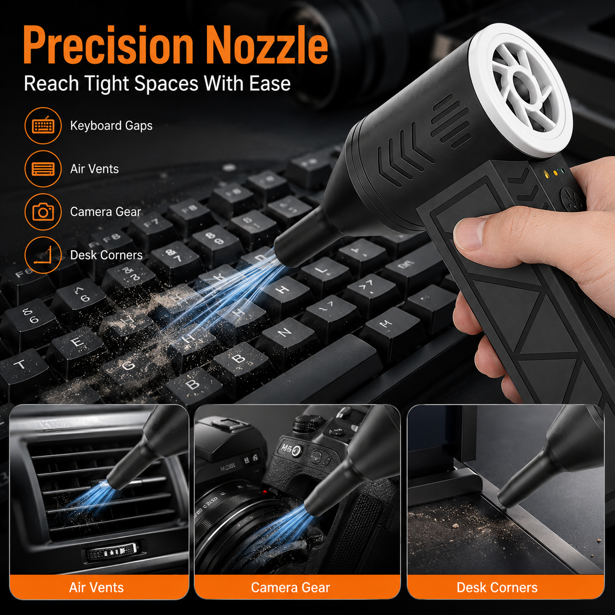 💨2-in-1 Cordless Air Duster & Vacuum 130,000RPM