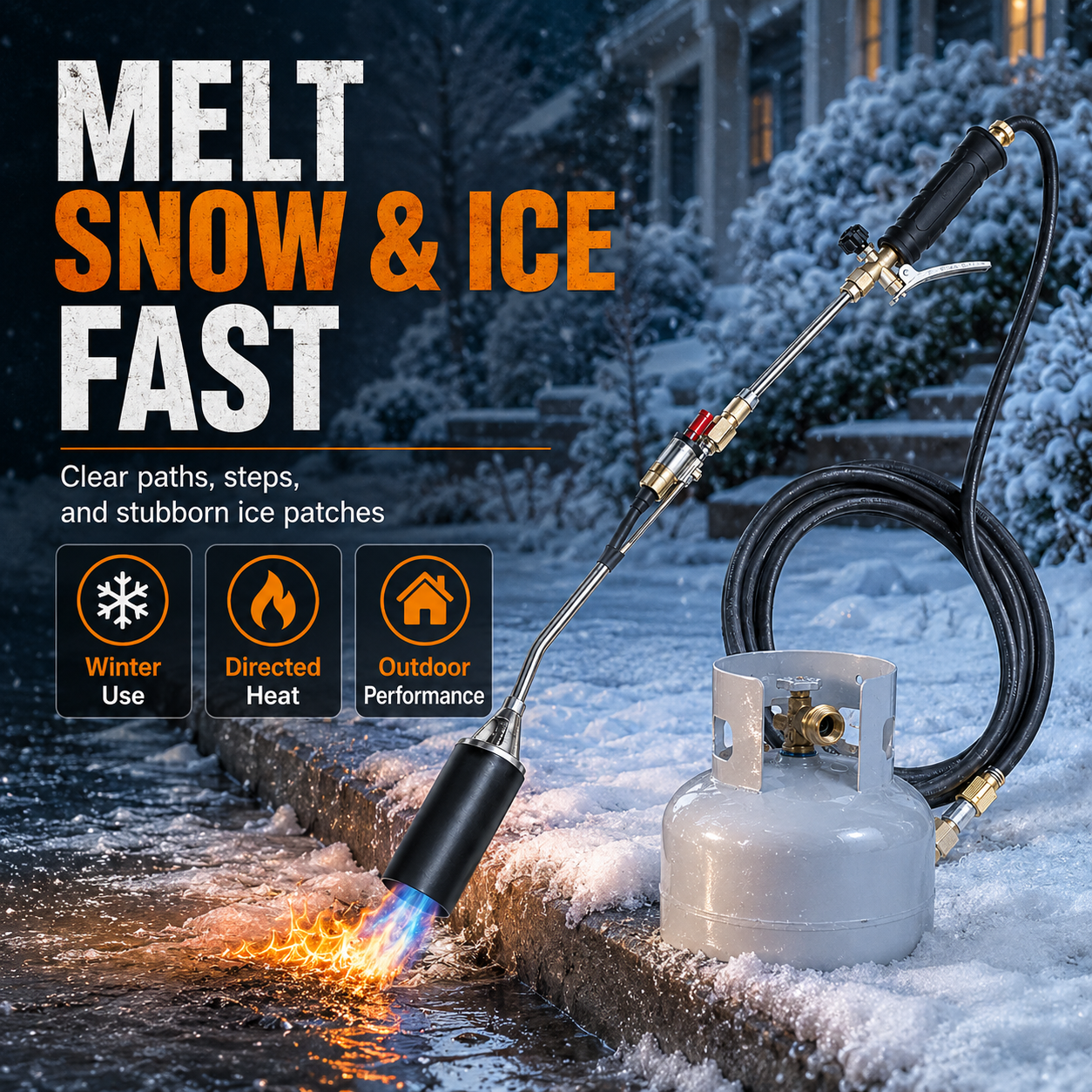 3200°F Propane Weed Burner Torch Kit