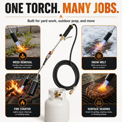 3200°F Propane Weed Burner Torch Kit
