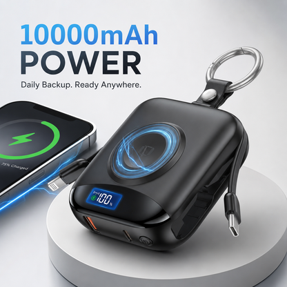 ⚡ 10000mAh 3-in-1 Mini Portable Charger – Phone, Watch & Earbud Power Bank