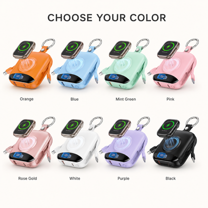 ⚡ 10000mAh 3-in-1 Mini Portable Charger – Phone, Watch & Earbud Power Bank