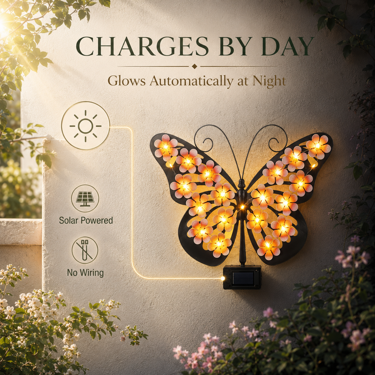 🦋Solar LED Butterfly Garden Wall Decor