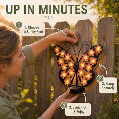 🦋Solar LED Butterfly Garden Wall Decor