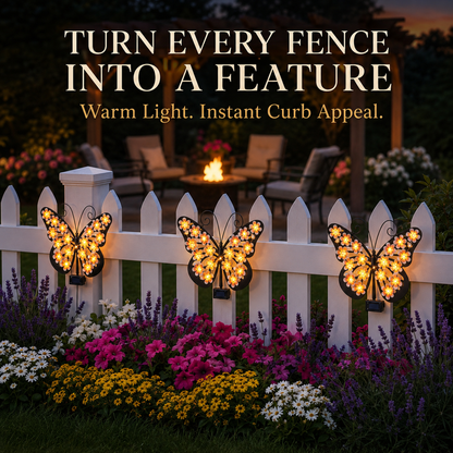 🦋Solar LED Butterfly Garden Wall Decor