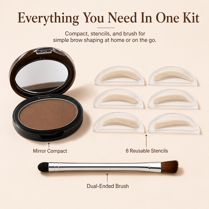 🤎GECOMO Eyebrow Stamp Stencil Kit