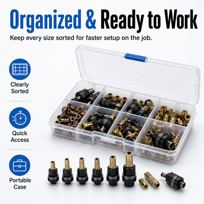 77PCS M3–M12 Rivet Nut Mandrel Tool Kit | Metric Threaded Insert Set