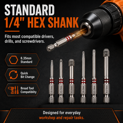 6Pcs Pagoda Stepped Hex Screwdriver Bit Set