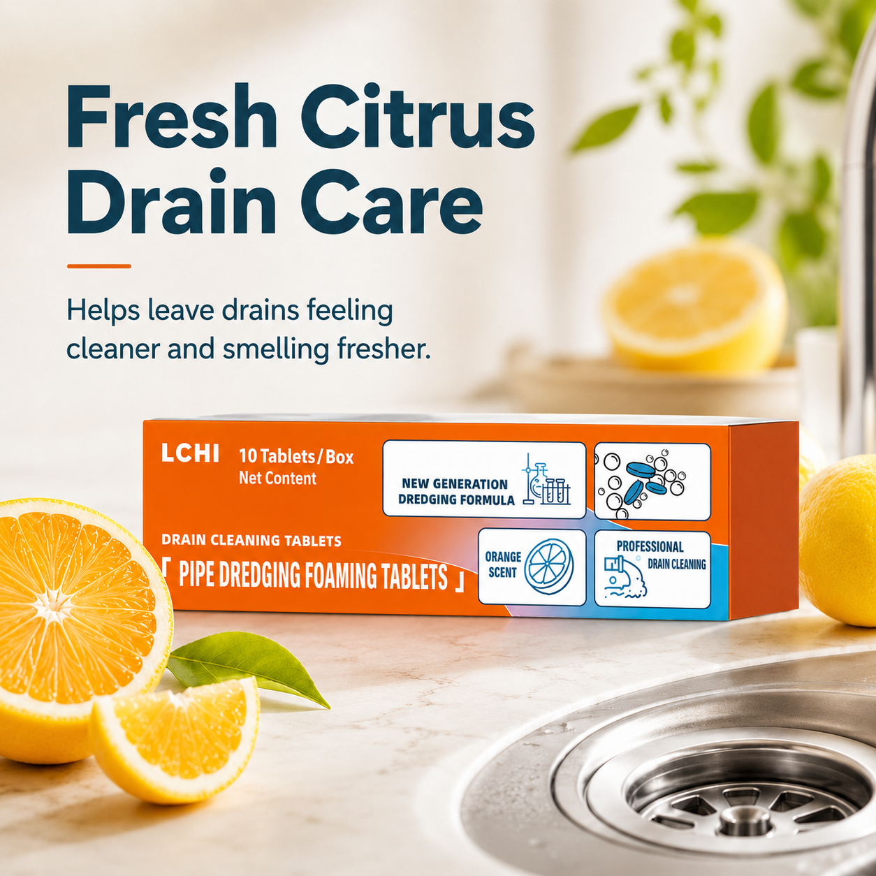 LCHI Active Foam Drain Cleaning Tablets