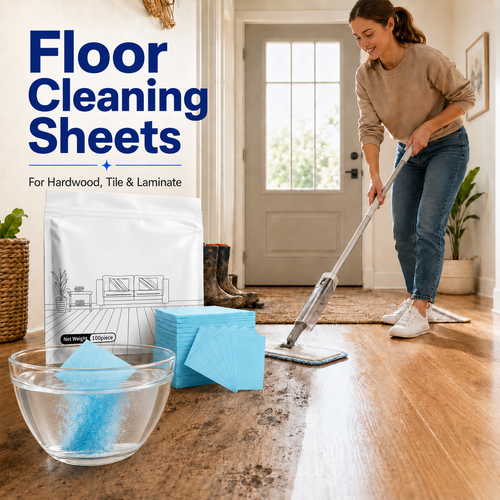 🫧Powerful Dissolvable Floor Cleaner Sheets – No Mess, Just Shine✨