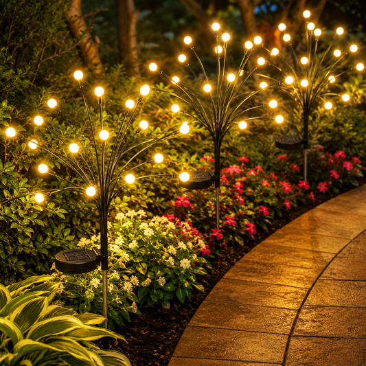 💥Outdoor Solar Firefly Lights (✨Buying three or more will result in the best decorative effect.)