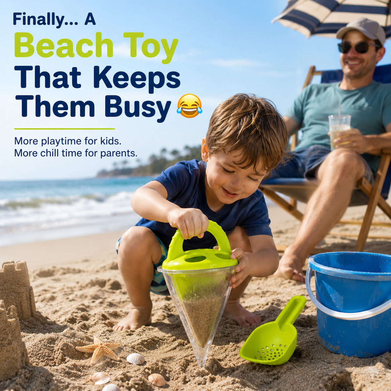 🏖️ Kids Sand & Water Funnel Toy with Sifting Shovel – Keeps Kids Busy All Afternoon 🌊