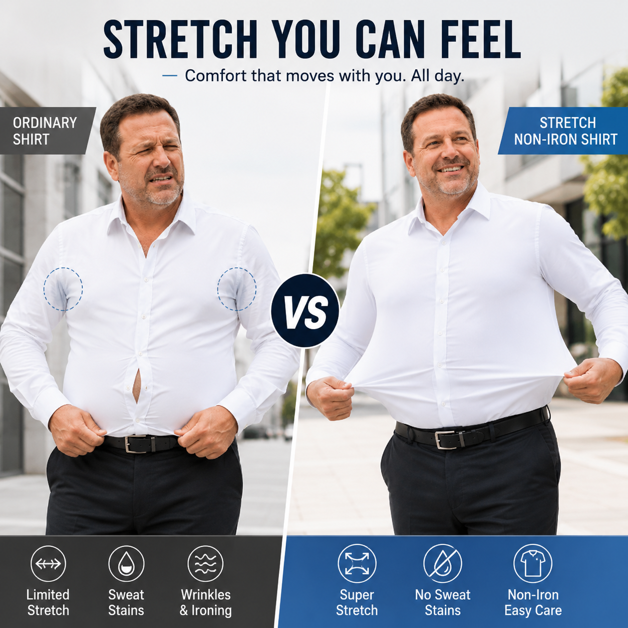 Daily 3000+ Sold｜Stretch Non-Iron Shirt