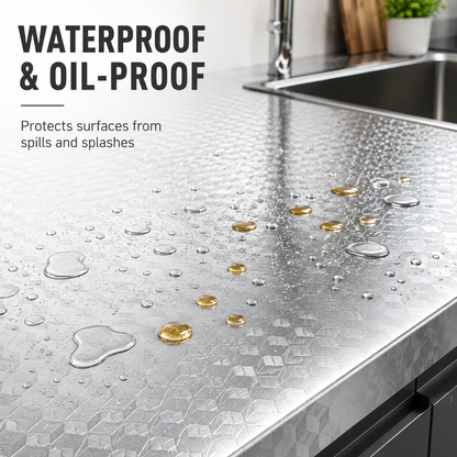 💧Oil-Proof & Waterproof✨ Easy-Clean Kitchen Wallpaper